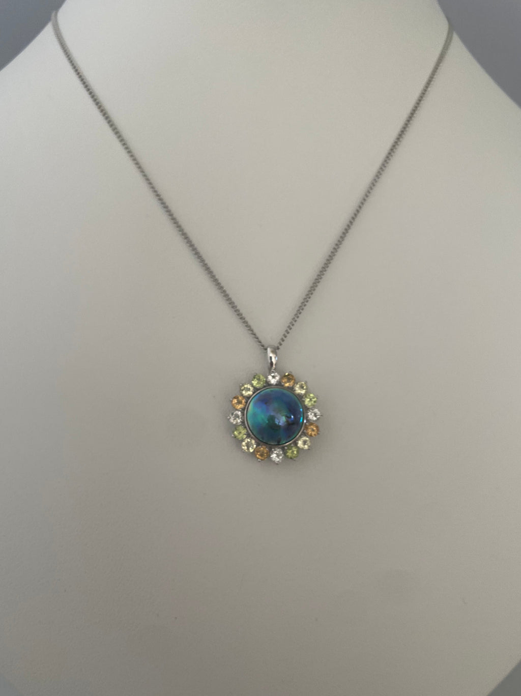 アバロンパール ペンダントトップ 12mm BG Unique Grade（U）｜カラーストーン・シルバー・個体No.12