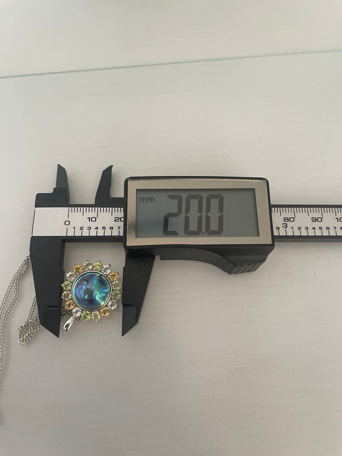 アバロンパール ペンダントトップ 12mm BG Unique Grade（U）｜カラーストーン・シルバー・個体No.12