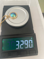 アバロンパール ペンダントトップ 12mm GB Natural Grade（N）｜ジルコニア・シルバー・個体No.14