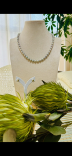 Akoya Natural Blue Pearl "Aurora Blue Rosé" Long