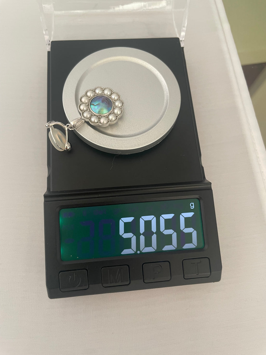 アバロンパール イヤリング・ペンダント兼用 9mm GB Unique Grade（U）｜ベビーパール・シルバー・個体No.15