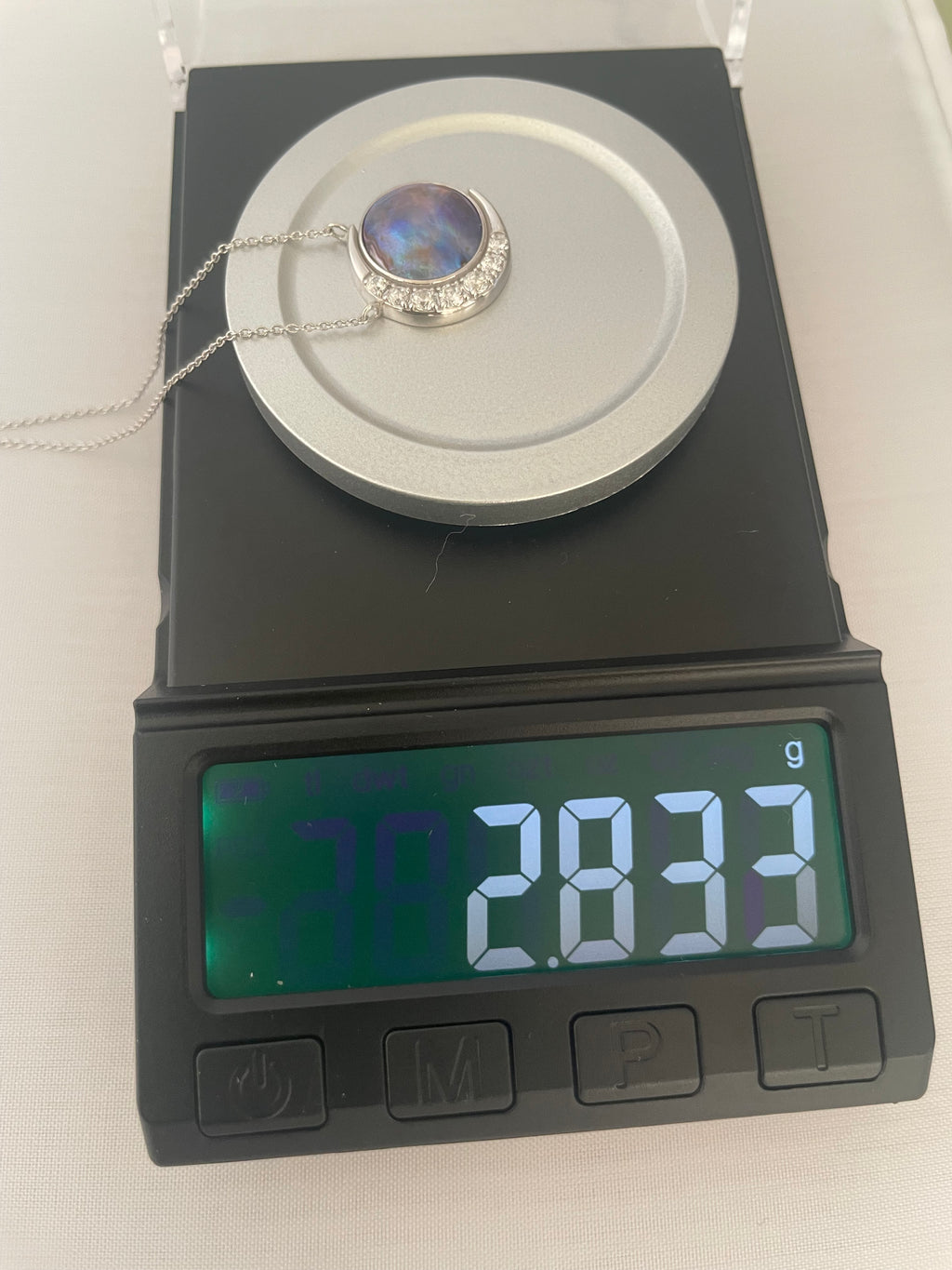 Abalone Pearl 12mm Pendant "Moon"