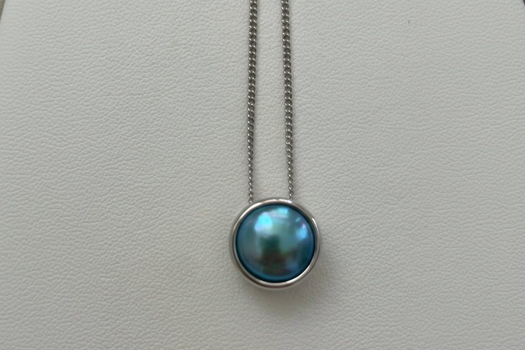 アバロンパール ペンダントトップ 12mm BG Unique Grade（U）｜シルバー・個体No.01